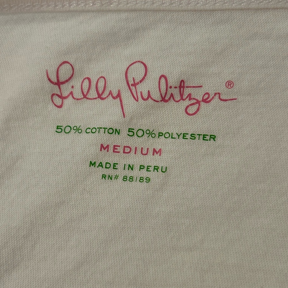Lilly Pulitzer Coral and White Striped Tank Top - Picture 6 of 8